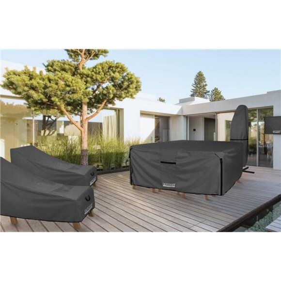 600D Tough Canvas Heavy Duty Rectangular Patio Table and Chair Cover - Picture 2 of 7